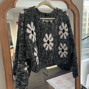Cute flower pattern sweater